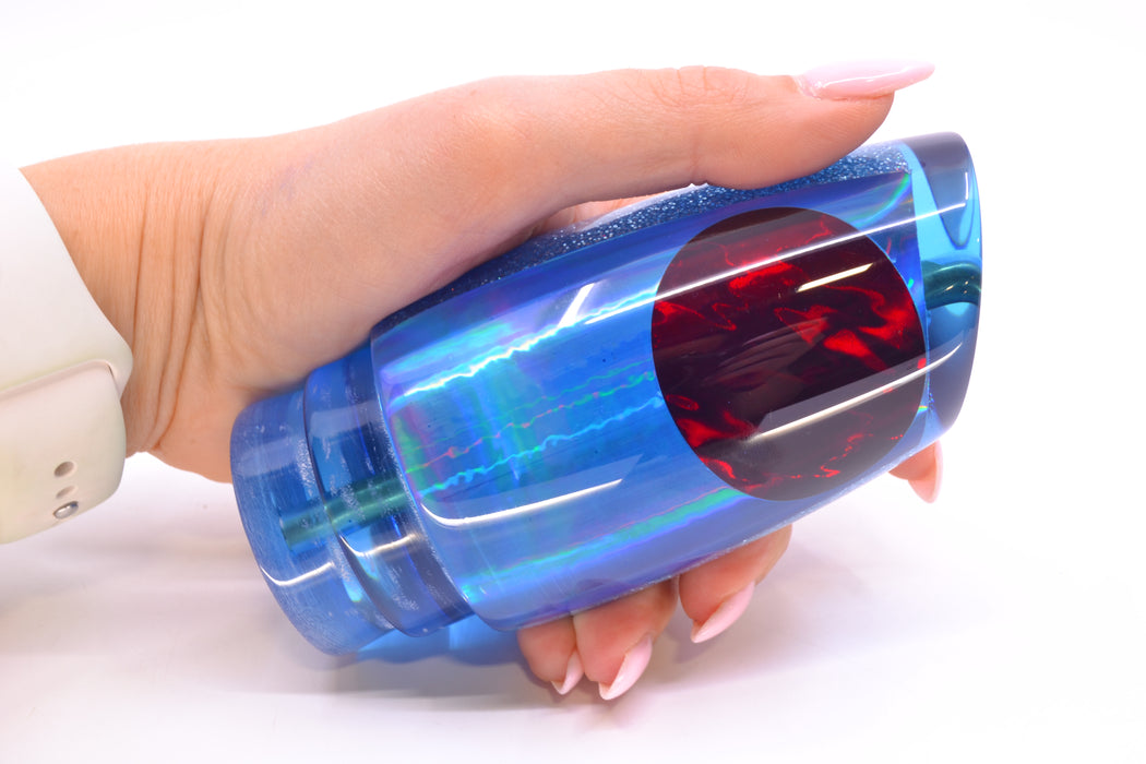 Koya Lures Ice Blue Rainbow Red Eyes Large Poi Dog 16" 12oz