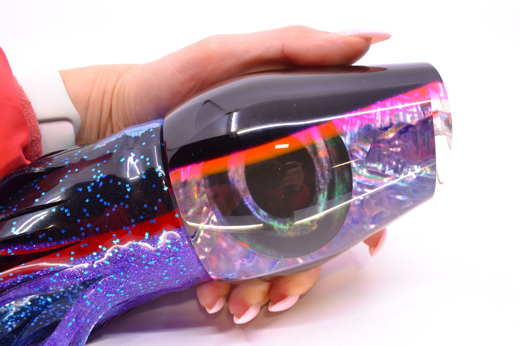 Moyes Lures Rainbow MOP Black-Pink Back Taxi Eyes Sumo Teaser 27oz Skirted