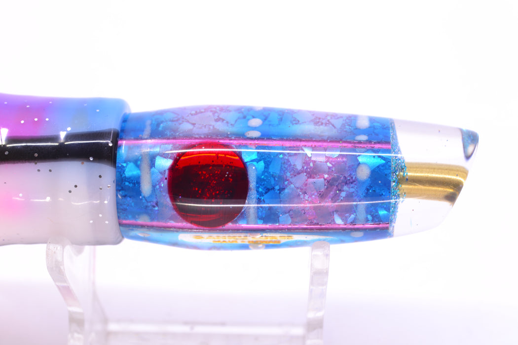 Ganku Lures "Glow Squidbob" Blue S&P Square Longneck Cut Face 7" 6oz Skirted Gay Bob GZE