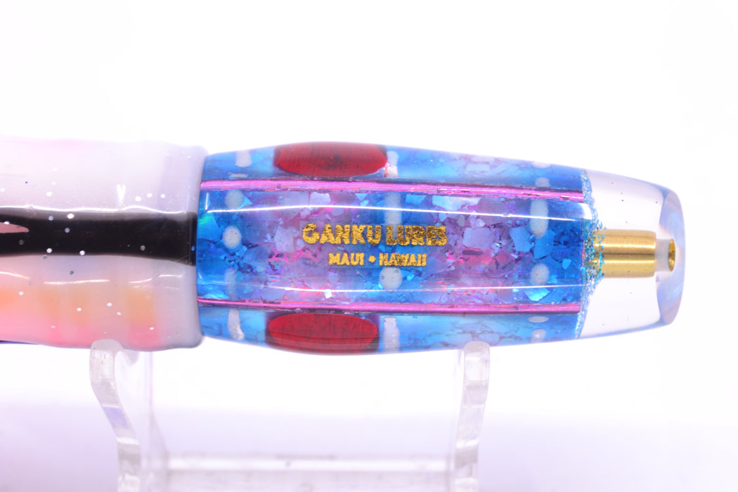 Ganku Lures "Glow Squidbob" Blue S&P Square Longneck Cut Face 7" 6oz Skirted Gay Bob GZE