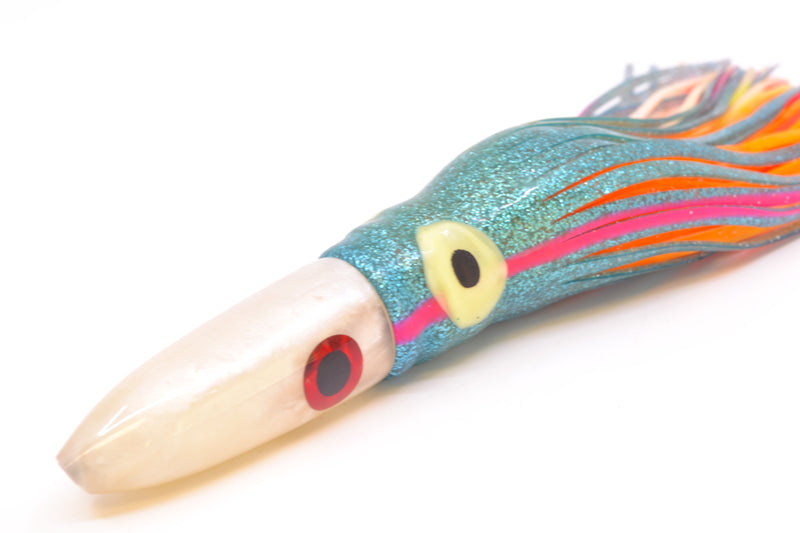 Unknown White Pearl Black-Red Eyes Slanted Bullet 7" 4.6oz Triple Skirted New Pre-Owned
