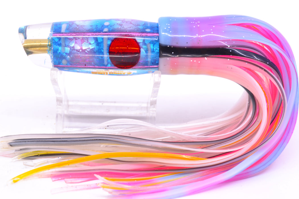 Ganku Lures "Glow Squidbob" Blue S&P Square Longneck Cut Face 7" 6oz Skirted Gay Bob GZE