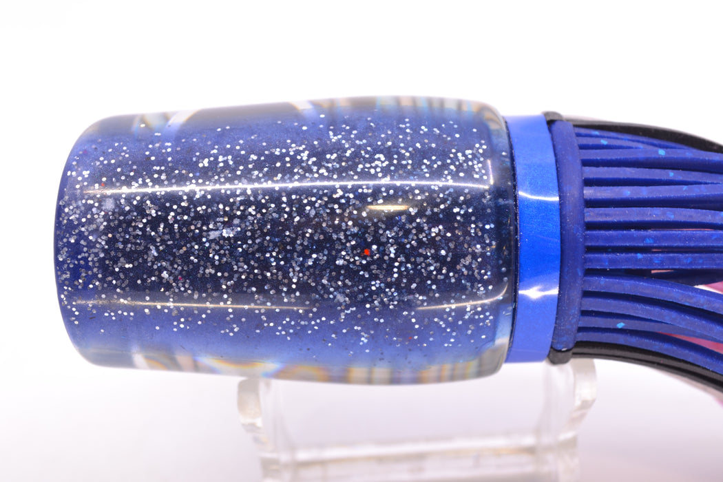 Amaral Lures Abalone Shell Ice Blue Stripes Blue Back Diamondback 12" 7oz Blue-Black-Clear