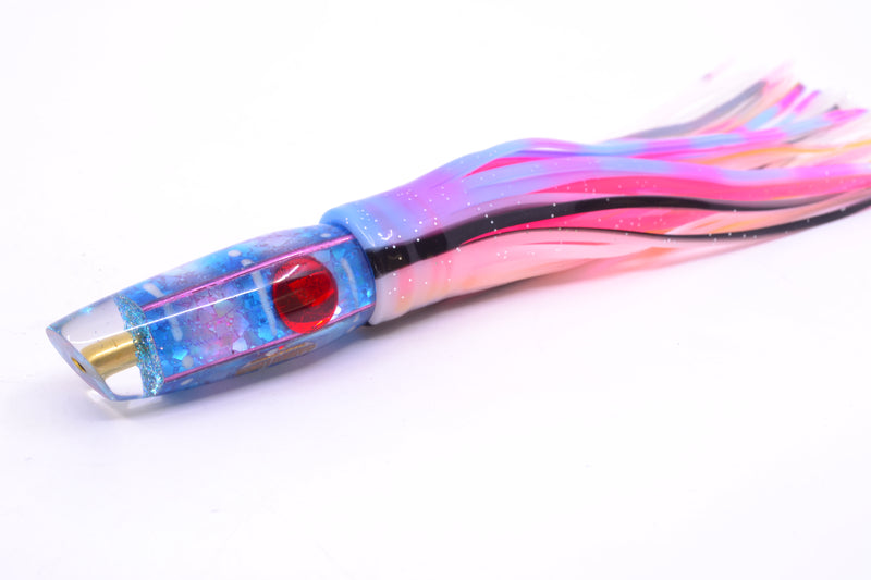 Ganku Lures "Glow Squidbob" Blue S&P Square Longneck Cut Face 7" 6oz Skirted Gay Bob