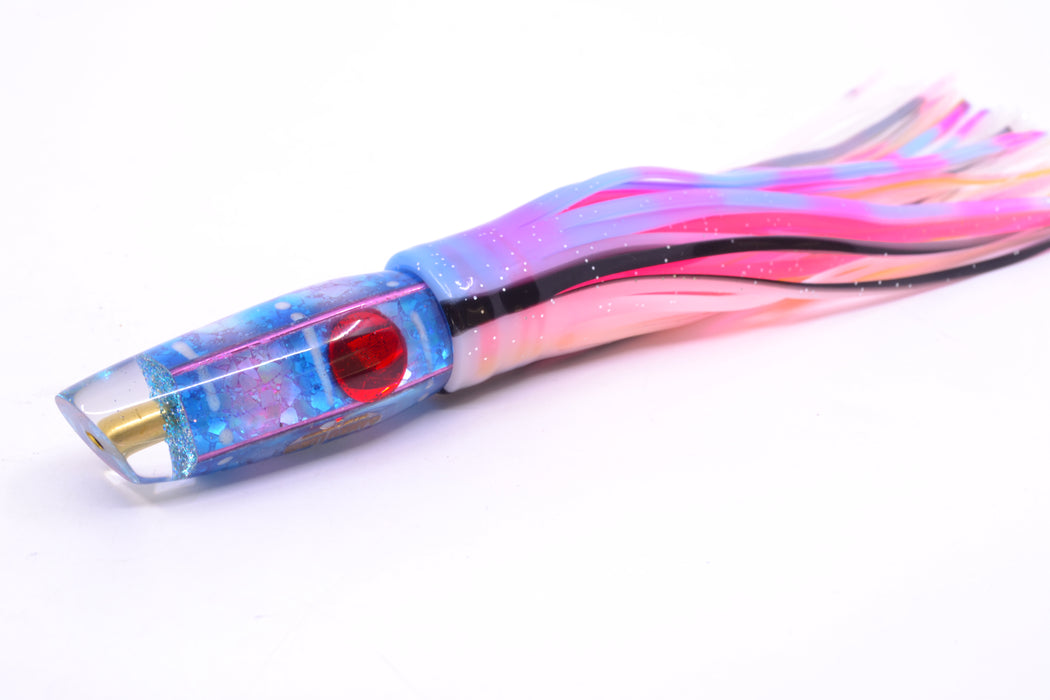 Ganku Lures "Glow Squidbob" Blue S&P Square Longneck Cut Face 7" 6oz Skirted Gay Bob GZE