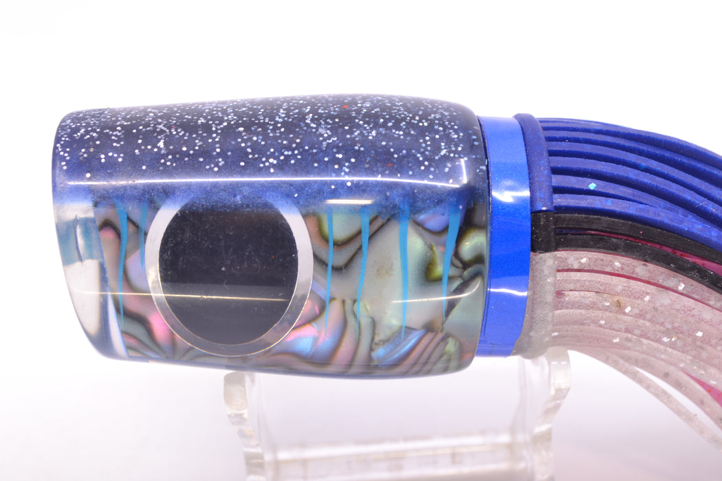 Amaral Lures Abalone Shell Ice Blue Stripes Blue Back Diamondback 12" 7oz Blue-Black-Clear