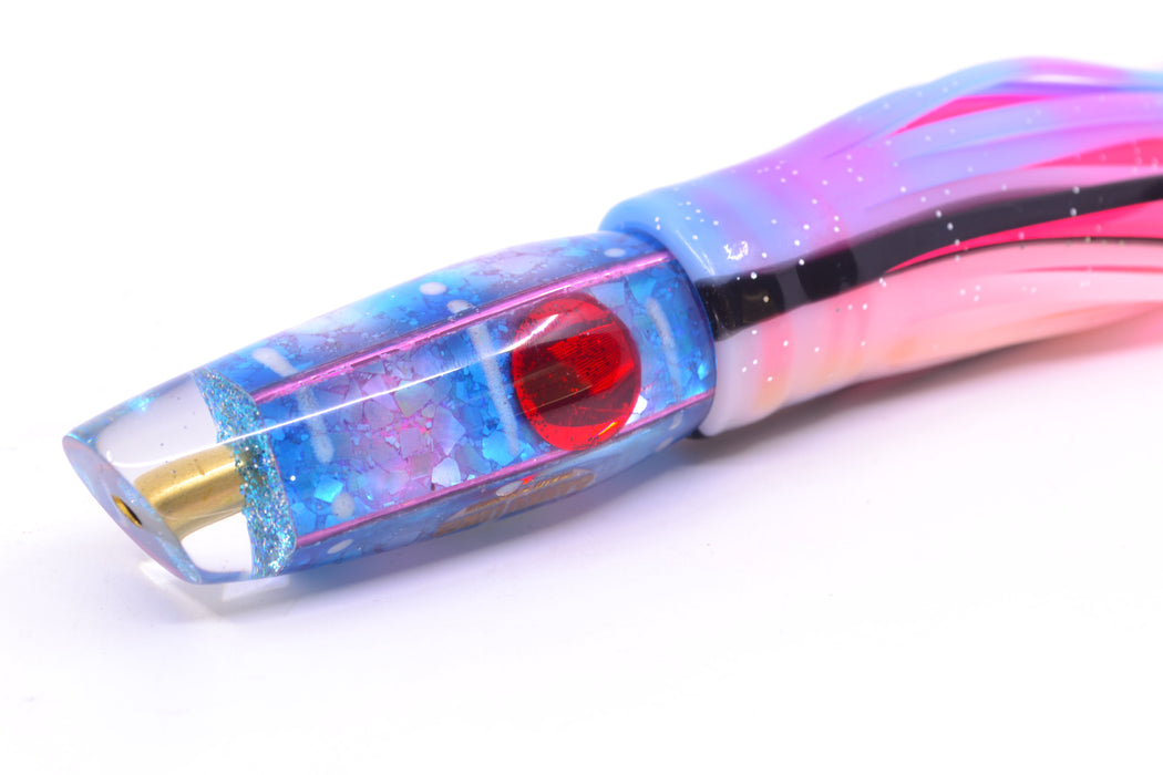 Ganku Lures "Glow Squidbob" Blue S&P Square Longneck Cut Face 7" 6oz Skirted Gay Bob GZE
