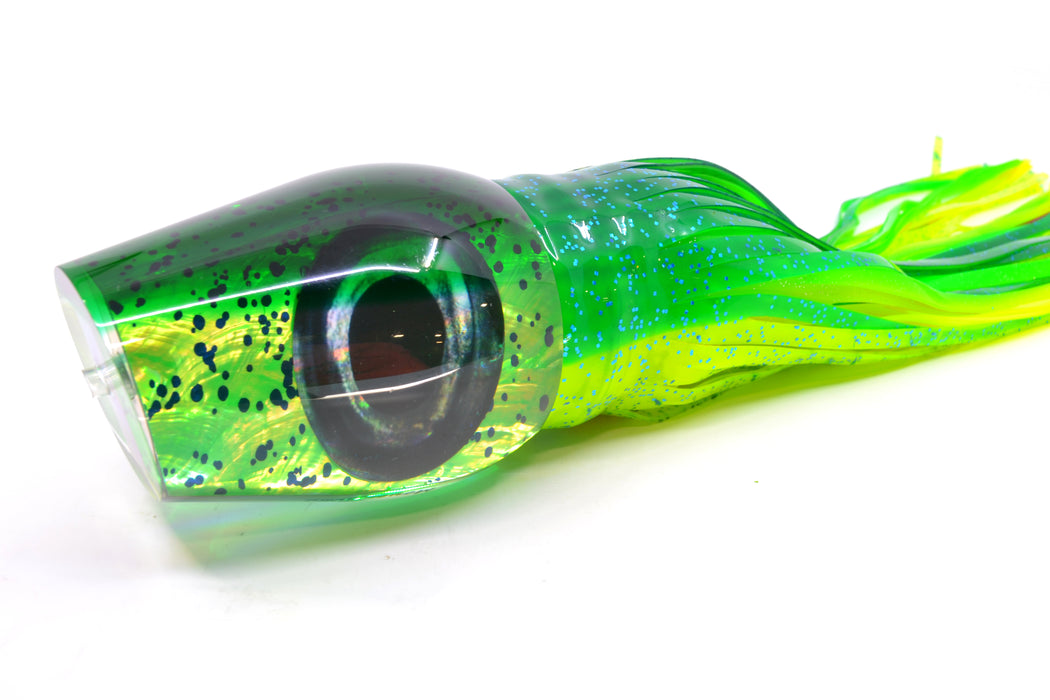 Moyes Lures Mahi MOP Green Back Taxi Eyes Sumo Teaser 27oz Skirted Mahi