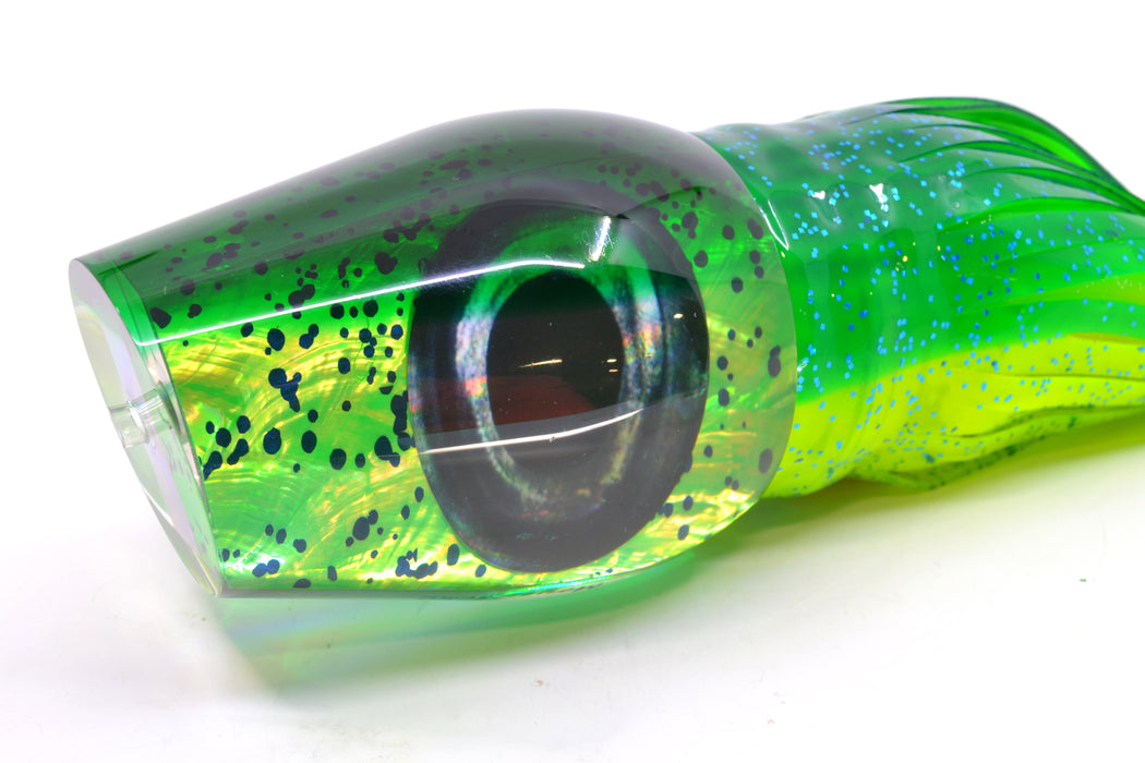 Moyes Lures Mahi MOP Green Back Taxi Eyes Sumo Teaser 27oz Skirted Mahi