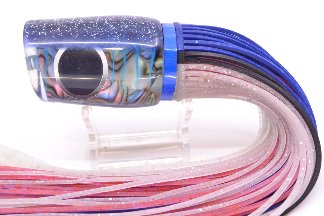 Amaral Lures Abalone Shell Ice Blue Stripes Blue Back Diamondback 12" 7oz Blue-Black-Clear