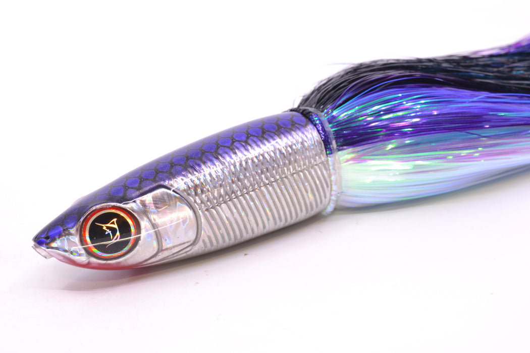 Bonze Lures Silver Rainbow Purple Dot Back Weapon X 12