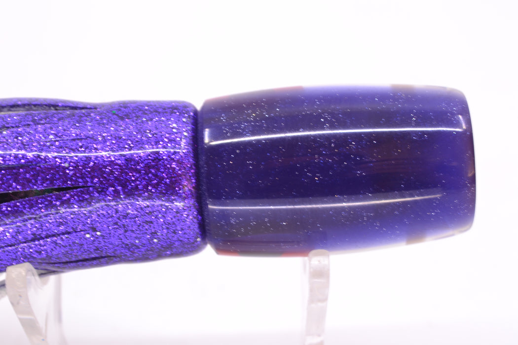 Coggin Lures Real White MOP Purple Back 4-Hole Hualalai Tado Invert 7" 3.5oz Skirted