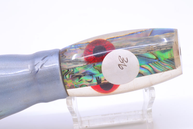 Bonze Lures Paua Shell Black-Red Eyes Apache 9" 4oz Skirted New Pre-Owned