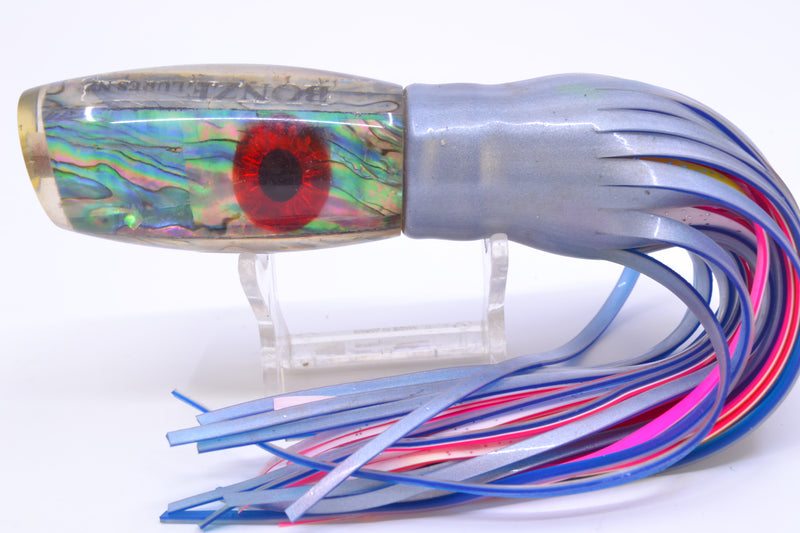 Bonze Lures Paua Shell Black-Red Eyes Apache 9" 4oz Skirted New Pre-Owned