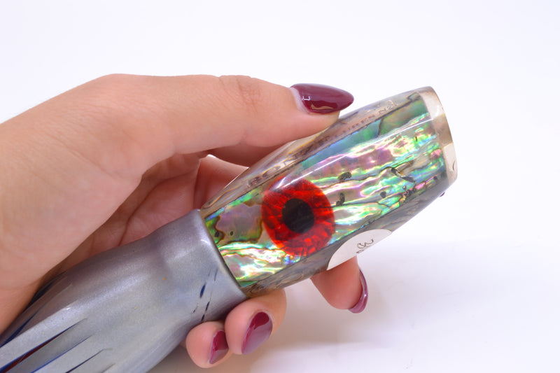 Bonze Lures Paua Shell Black-Red Eyes Apache 9" 4oz Skirted New Pre-Owned