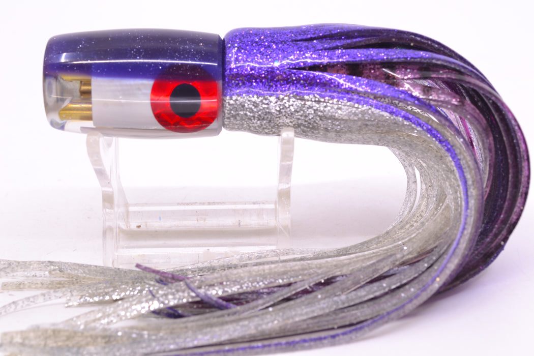 Coggin Lures Real White MOP Purple Back 4-Hole Hualalai Tado Invert 7" 3.5oz Skirted