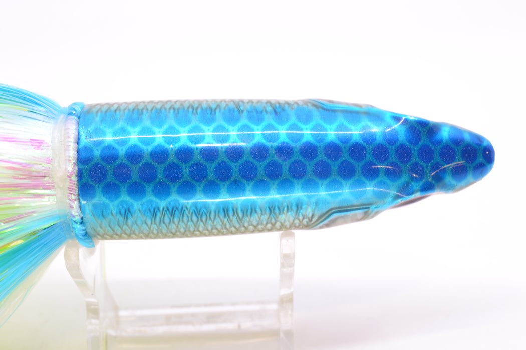 Bonze Lures Silver Rainbow Blue Dot Back Weapon X 12" 9.6oz EZ Flash Feathersword