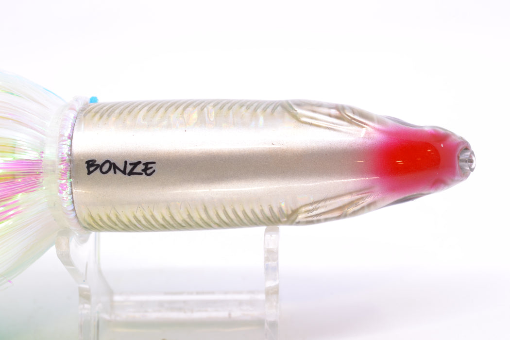 Bonze Lures Silver Rainbow Blue Dot Back Weapon X 12" 9.6oz EZ Flash Feathersword