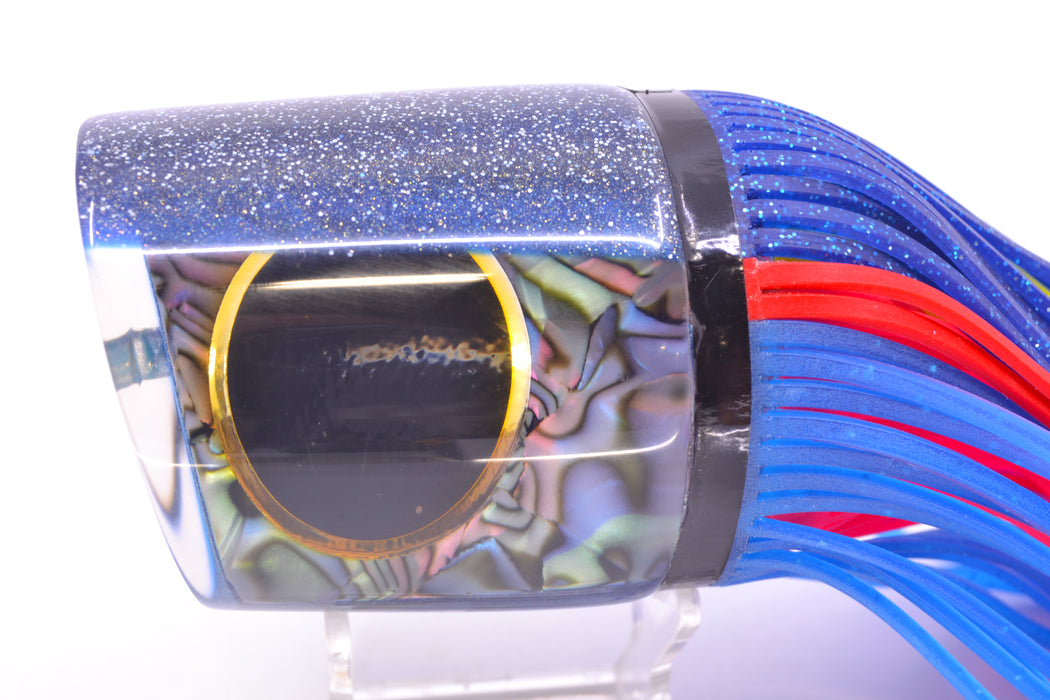 Amaral Lures Abalone Shell Blue Back Black Eyes Anaconda Teaser 19oz Blue-Red-Blue