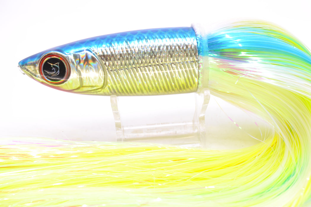Bonze Lures Silver Rainbow Blue Dot Back Weapon X 12" 9.6oz EZ Flash Feathersword