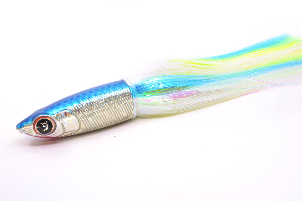 Bonze Lures Silver Rainbow Blue Dot Back Weapon X 12" 9.6oz EZ Flash Feathersword