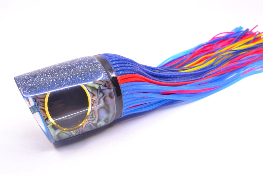 Amaral Lures Abalone Shell Blue Back Black Eyes Anaconda Teaser 19oz Blue-Red-Blue