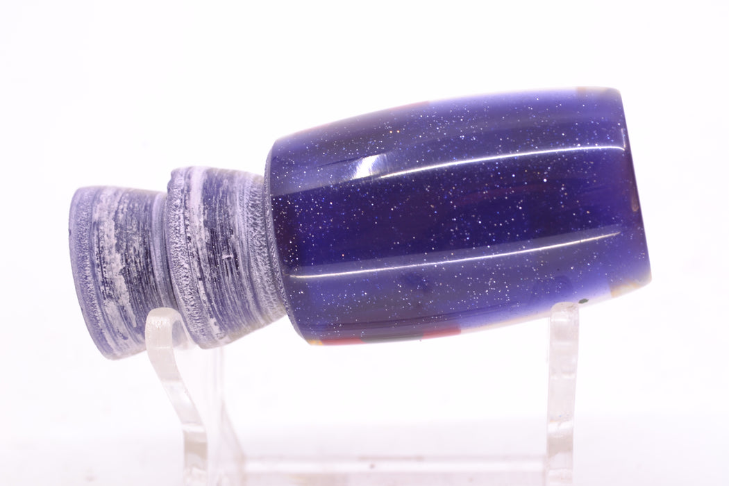 Coggin Lures Real White MOP Purple Back Black-Red Eyes 4-Hole Hualalai Tado Invert 7" 3oz