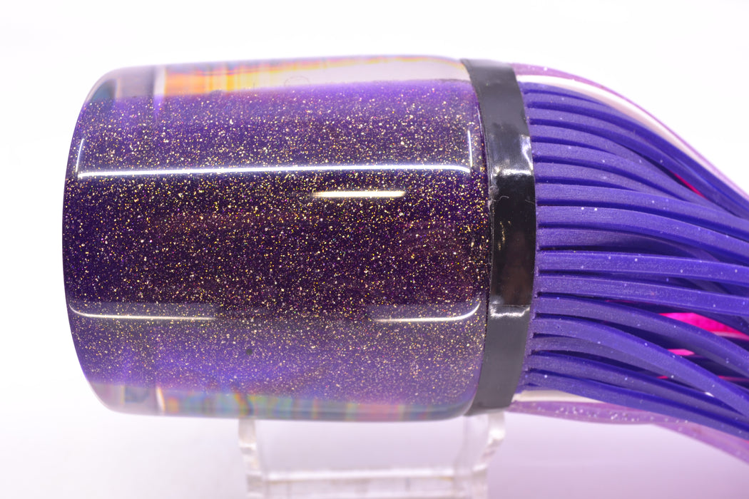 Amaral Lures Purple Marbled Abalone Shell Purple Back White Stripes Anaconda Teaser 19oz