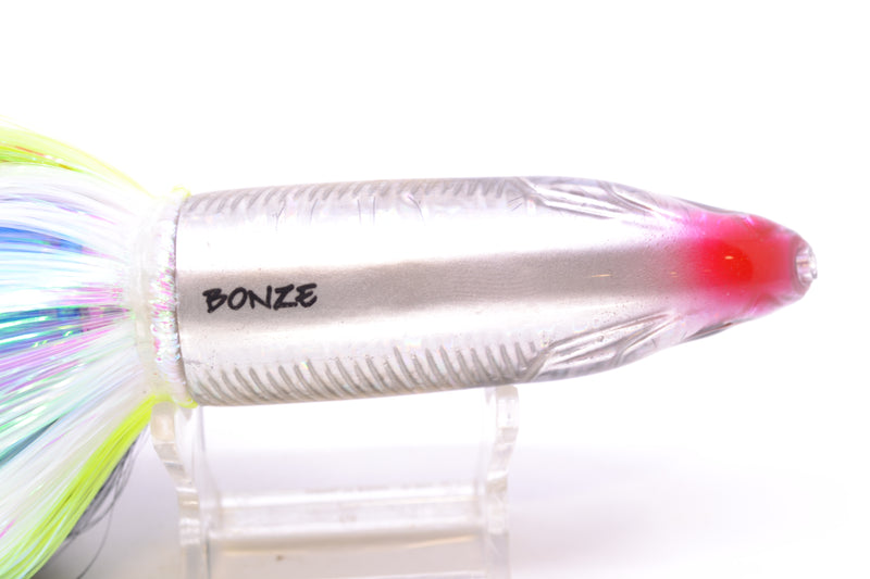 Bonze Lures Silver Rainbow Black Back Yellow Line Weapon X 12" 9.6oz EZ Flash Yellowfin