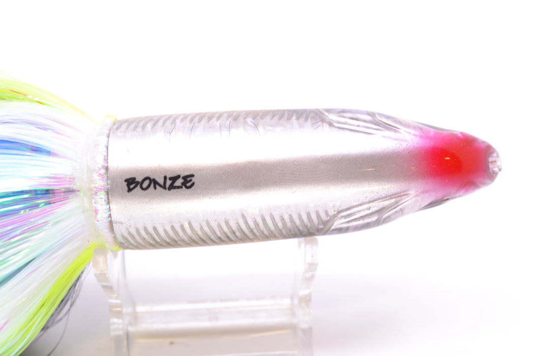 Bonze Lures Silver Rainbow Black Back Yellow Line Weapon X 12" 9.6oz EZ Flash Yellowfin