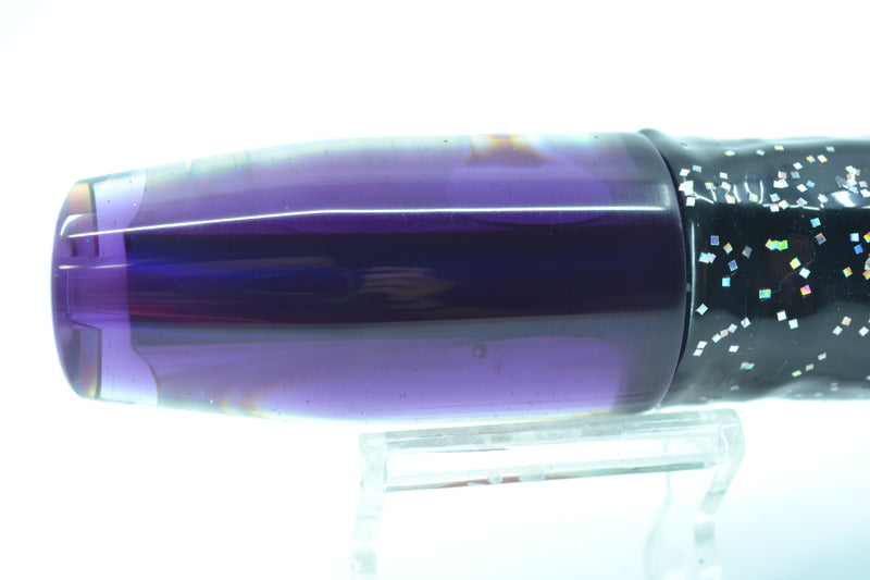 Marlin Magic White Awabi Purple Back Red Eyes Medium Plunger 10" 7.7oz Skirted
