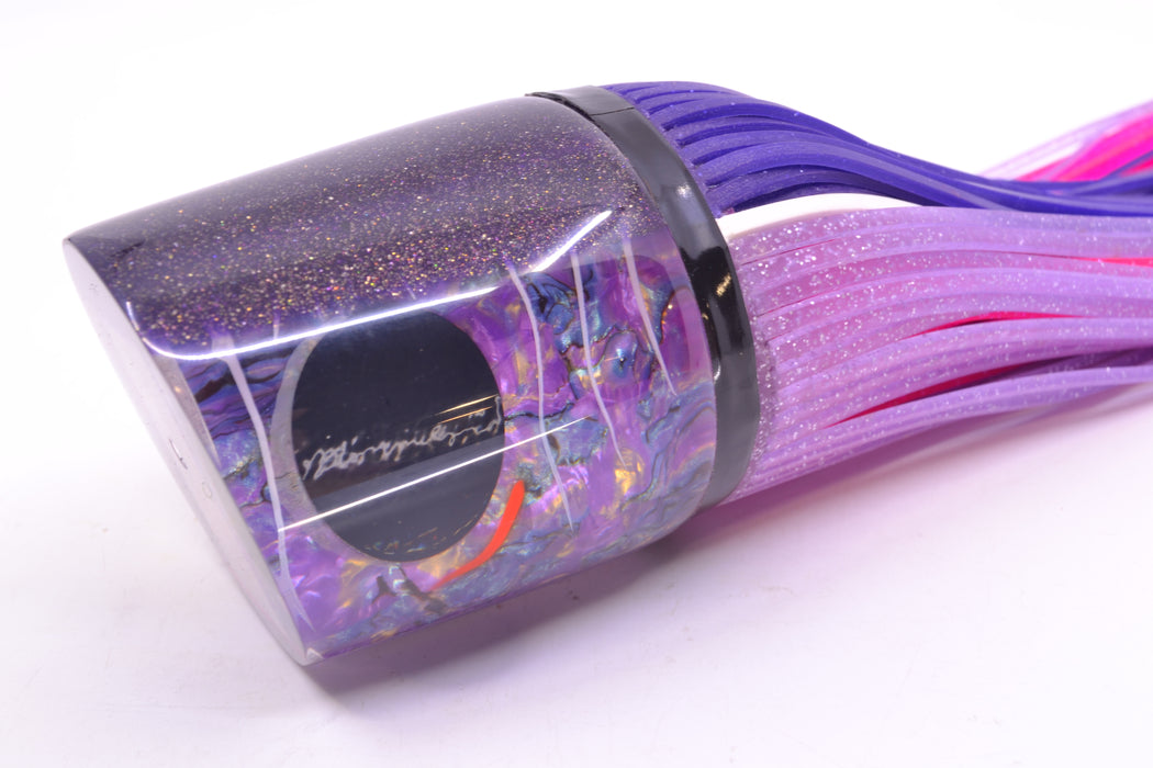 Amaral Lures Purple Marbled Abalone Shell Purple Back White Stripes Anaconda Teaser 19oz
