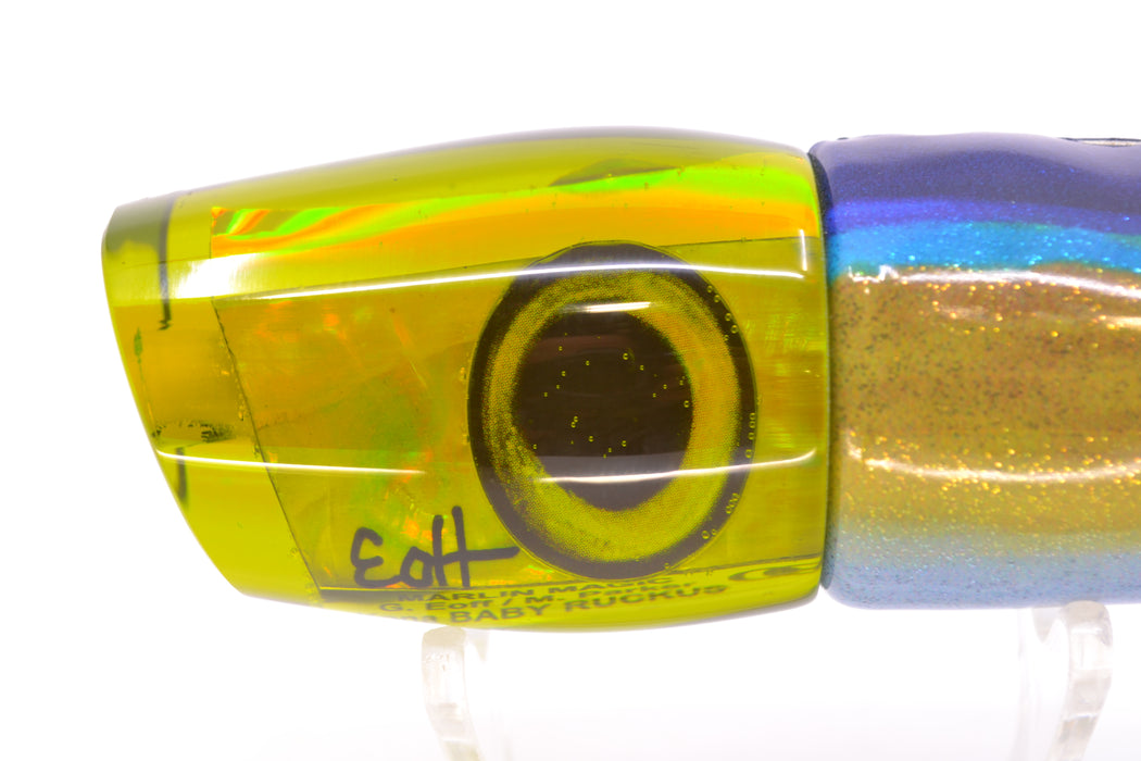 Marlin Magic Green/Gold Awabi Taxi Eyes Baby Ruckus 10" 6.3oz FT Vinyl Yellowfin