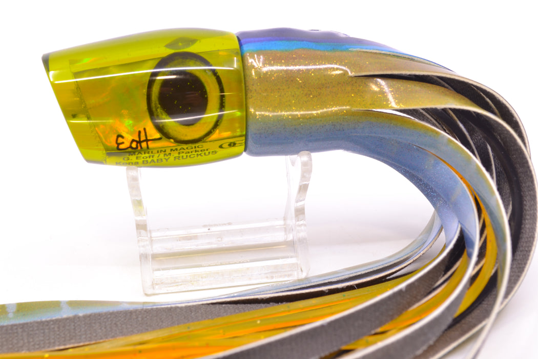Marlin Magic Green/Gold Awabi Taxi Eyes Baby Ruckus 10" 6.3oz FT Vinyl Yellowfin
