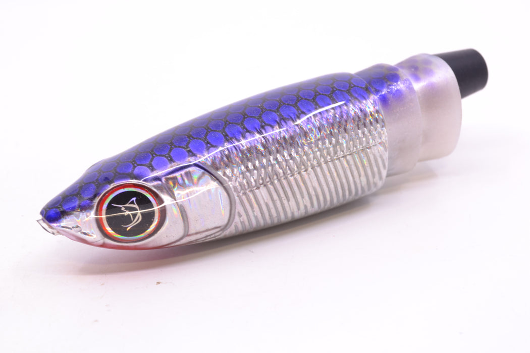 Bonze Lures Silver Rainbow Purple Dot Back Weapon X 12" 8.3oz