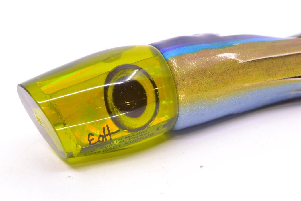 Marlin Magic Green/Gold Awabi Taxi Eyes Baby Ruckus 10" 6.3oz FT Vinyl Yellowfin