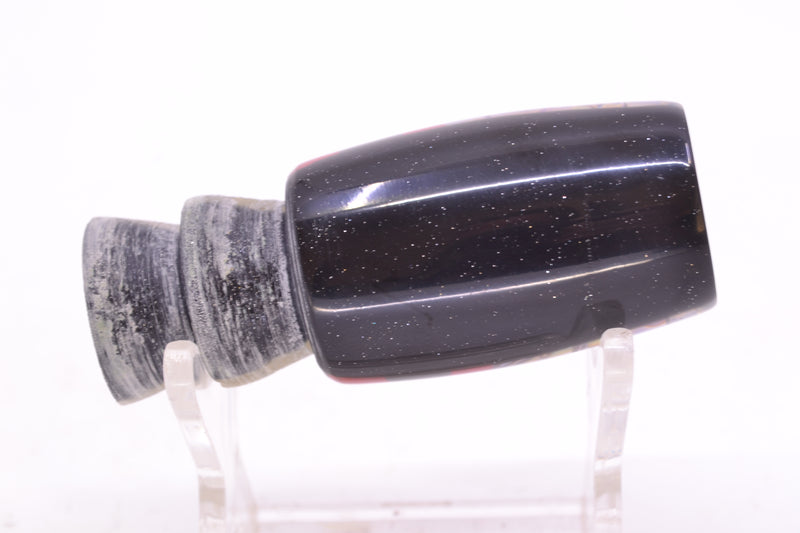 Coggin Lures Real Abalone Black Back Black-Red Eyes 4-Hole Hualalai Tado Invert 7" 3oz