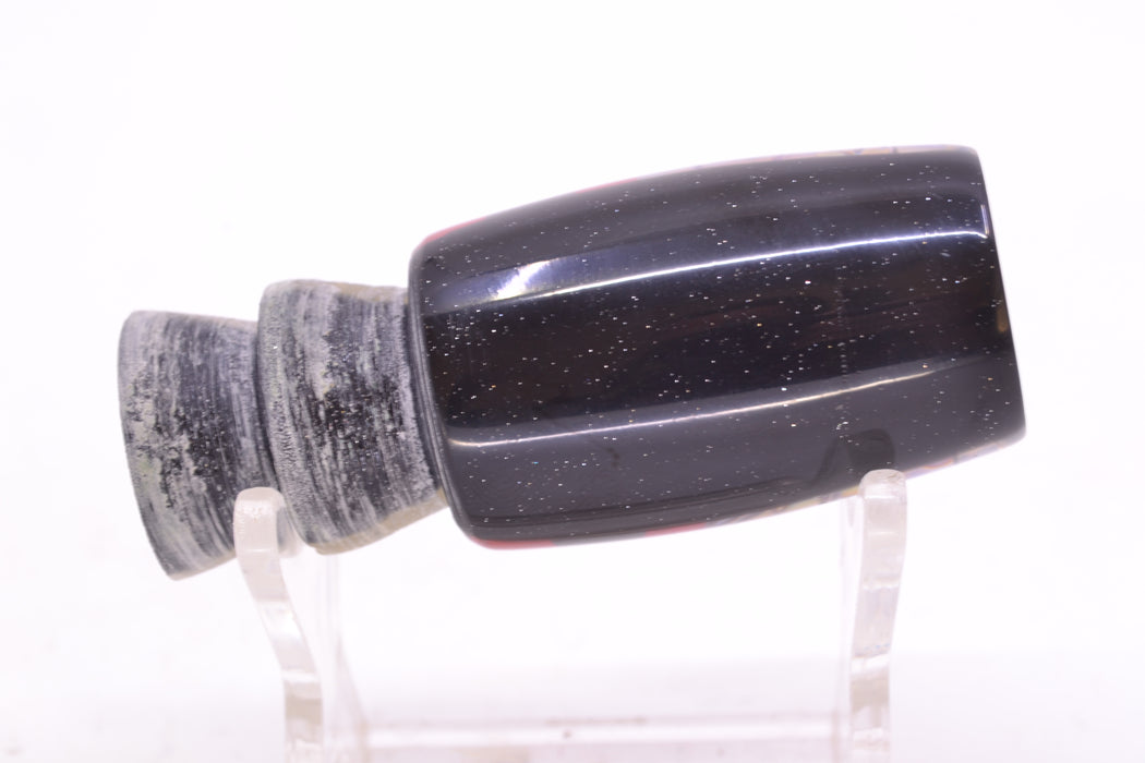 Coggin Lures Real Abalone Black Back Black-Red Eyes 4-Hole Hualalai Tado Invert 7" 3oz