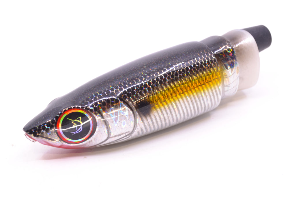 Bonze Lures Silver Rainbow Black Back Yellow Line Weapon X 12" 8.3oz