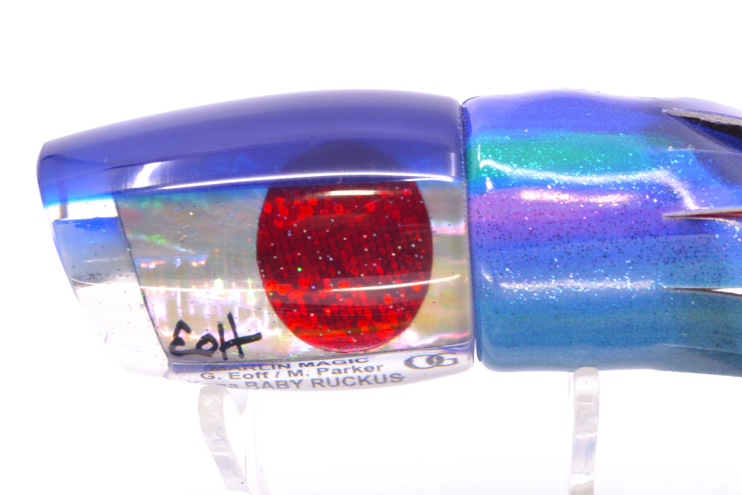 Marlin Magic White Awabi Blue Back Red Eyes Baby Ruckus 10" 6.3oz FT Vinyl Blueberry