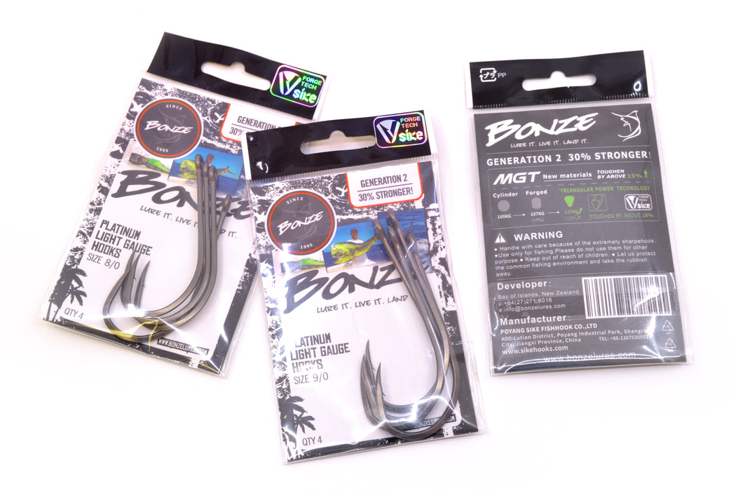 Bonze Platinum Light Gauge Hooks (4 PK) GZE