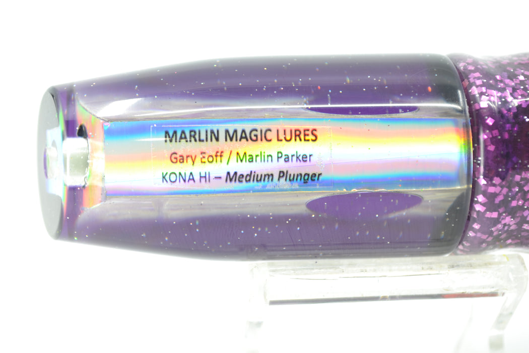 Marlin Magic White Awabi Purple Back Taxi Eyes Medium Plunger 10" 7.7oz Skirted