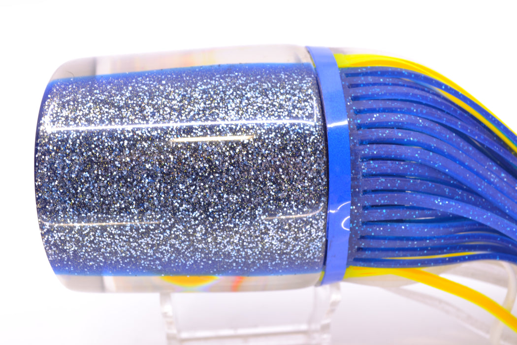 Amaral Lures White Iridescent Pearl Blue Back Anaconda Teaser 19oz Blue-Yellow-Clear