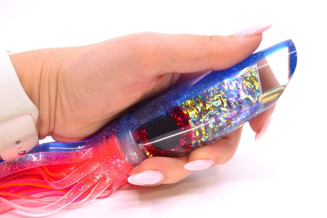 Coggin Lures Ice Dichro Blue Back Old Style Stick Troll Swimmer 12" 7oz Skirted