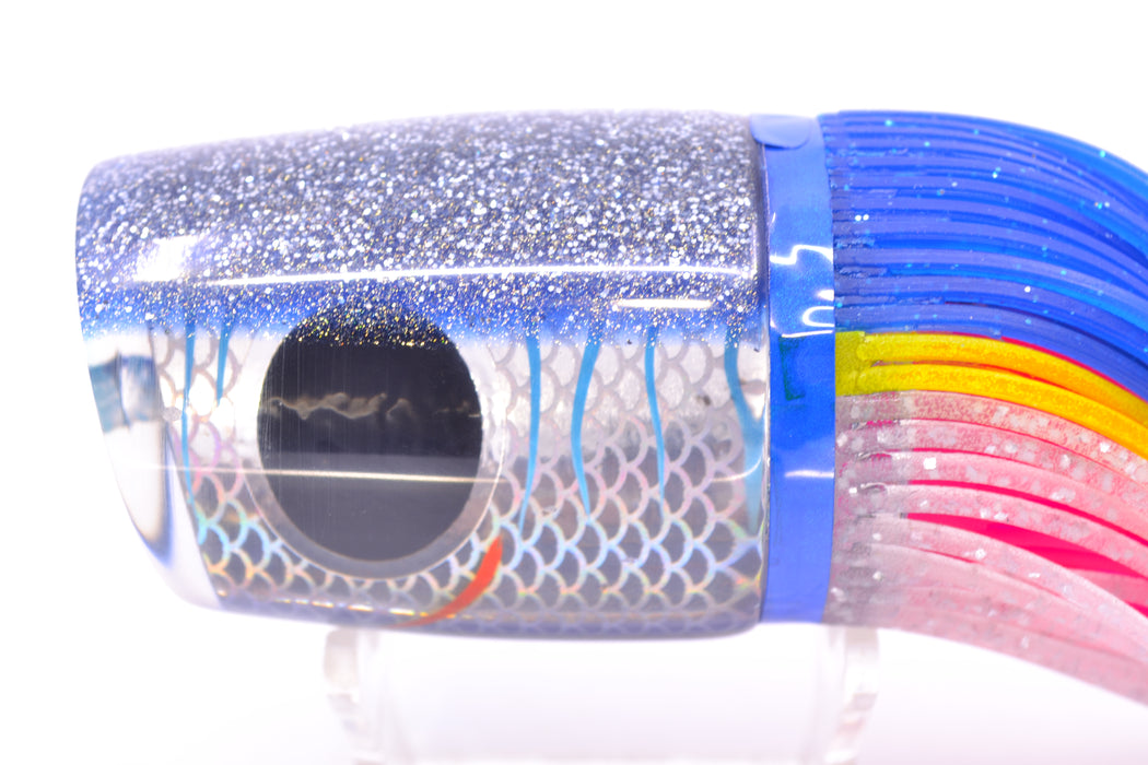 Amaral Lures Silver Pearl Rainbow Scale Ice Blue Stripes Blue Back Ta'aroa 14" 9oz