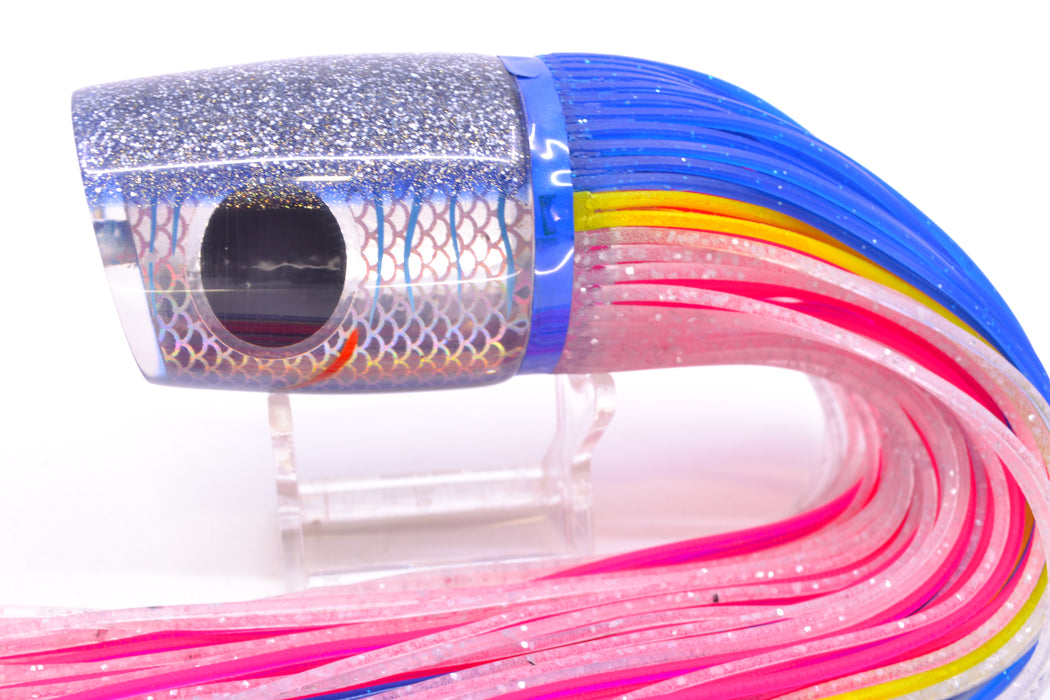 Amaral Lures Silver Pearl Rainbow Scale Ice Blue Stripes Blue Back Ta'aroa 14" 9oz