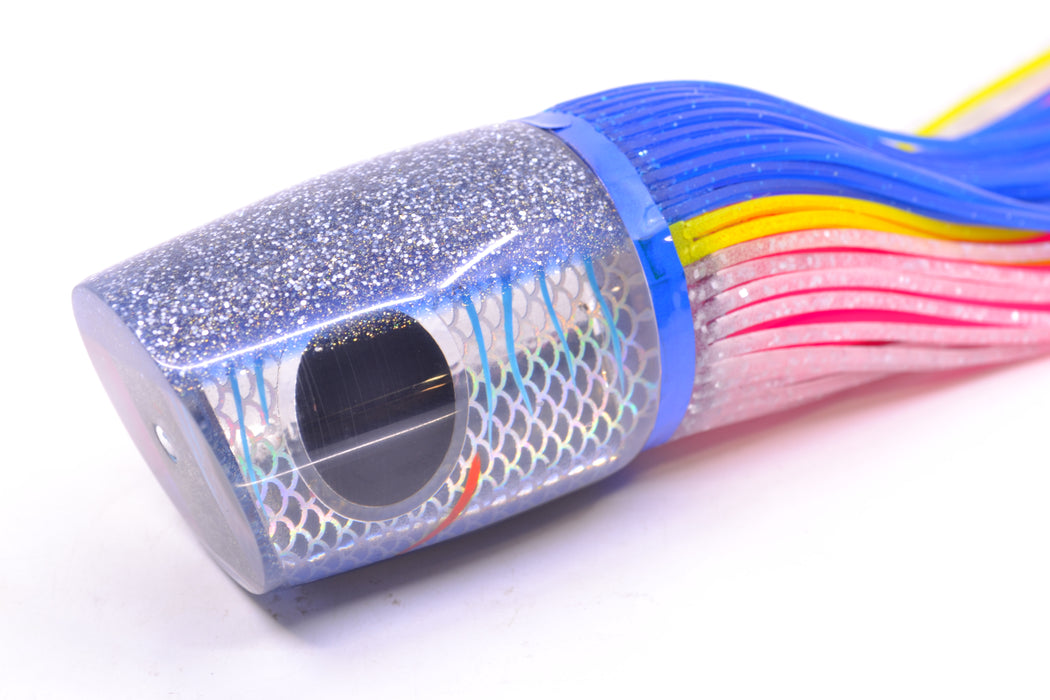 Amaral Lures Silver Pearl Rainbow Scale Ice Blue Stripes Blue Back Ta'aroa 14" 9oz