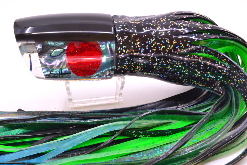 Marlin Magic Blue-Purple Abalone Black Back Large Ruckus 14" 13oz Skirted Black Aurora