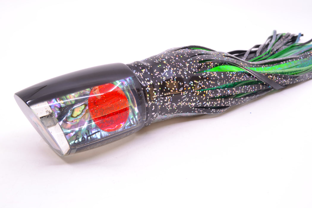 Marlin Magic Blue-Purple Abalone Black Back Large Ruckus 14" 13oz Skirted Black Aurora