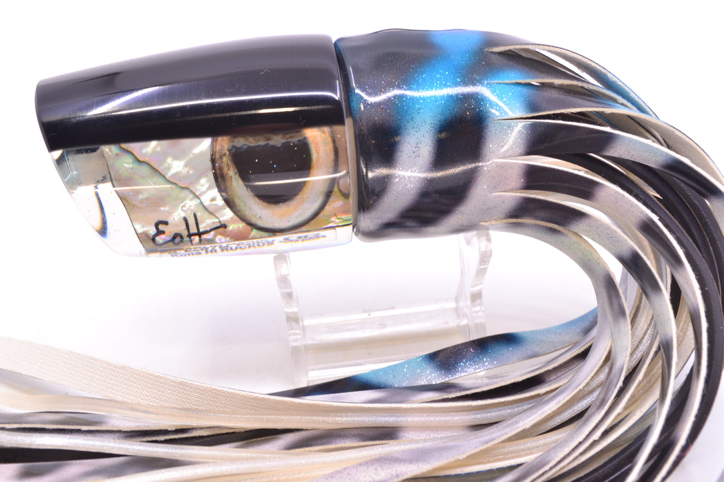 Marlin Magic White Abalone Black Back Taxi Eyes Ruckus 12" 9oz Fire Tailz Vinyl Wahoo